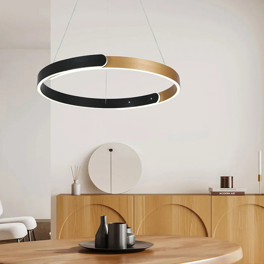 The Lighting Club pendant light Aurex Halo Pendant - Black and Gold PEN252 CCT 6007226090505