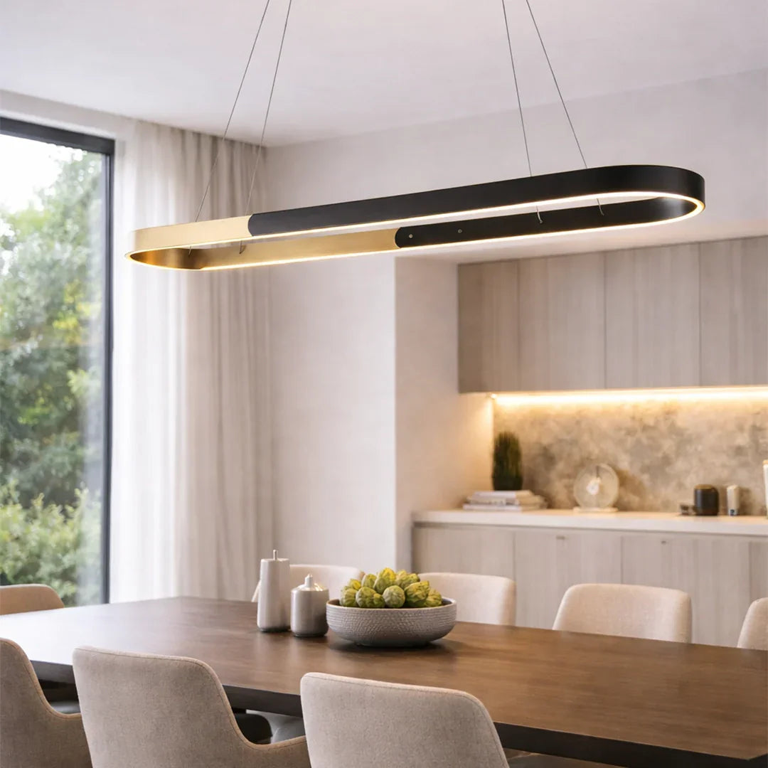 The Lighting Club pendant light Aurex Loop Pendant - Black and Gold PEN253 CCT 6007226090512