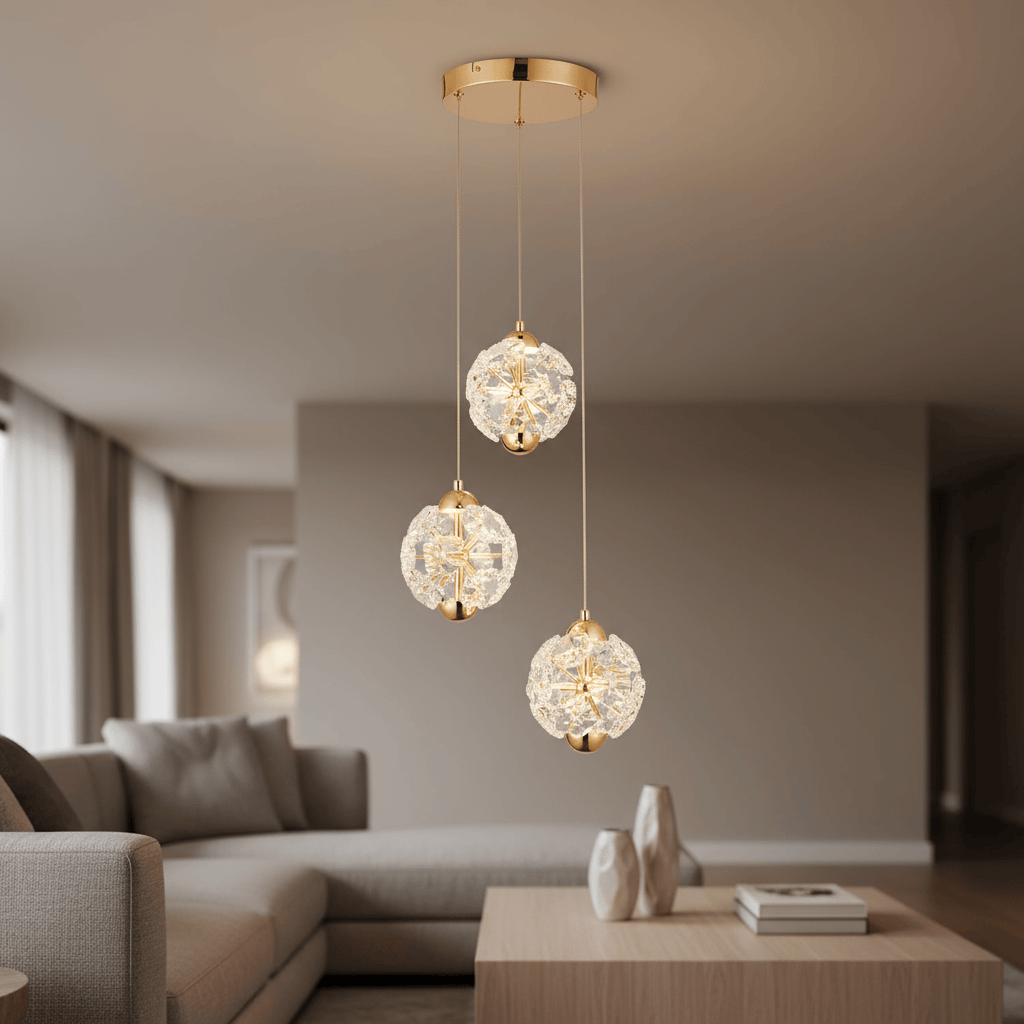 The Lighting Club pendant light Olympia Golden LED Cluster Pendant Light PEN257 GOLD 6007226090581