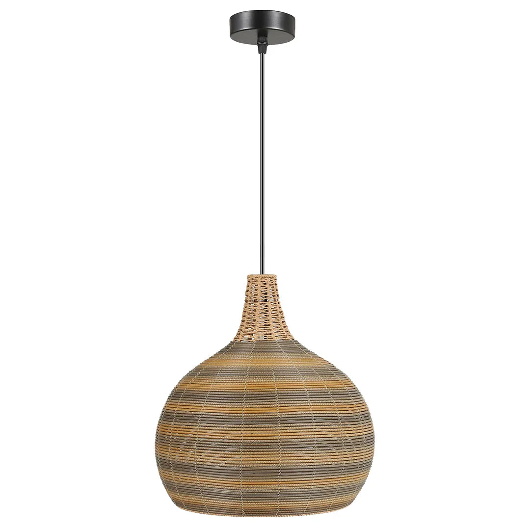 The Lighting Club pendant light Breeza Dome Woven Pendant Light PEN299 BK/RATTAN 6007226090727