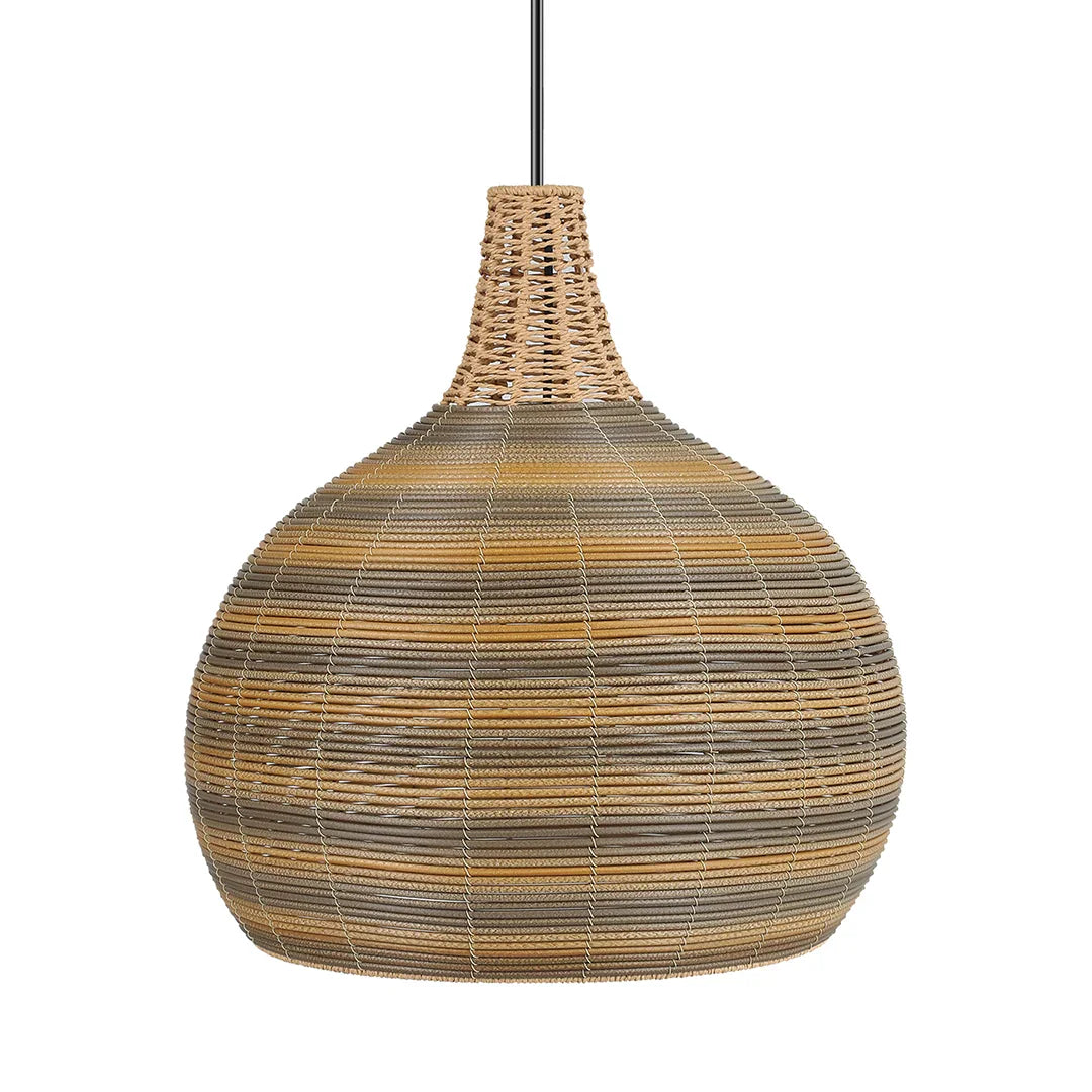 The Lighting Club pendant light Breeza Dome Woven Pendant Light PEN299 BK/RATTAN 6007226090727