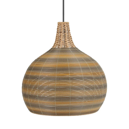 The Lighting Club pendant light Breeza Dome Woven Pendant Light PEN299 BK/RATTAN 6007226090727