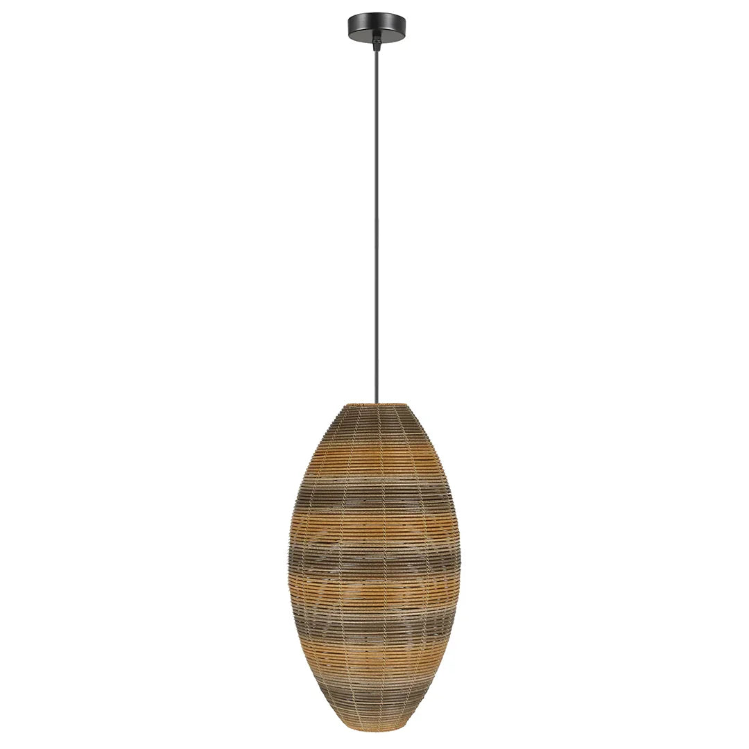 The Lighting Club pendant light Breeza Cocoon Woven Pendant Light PEN300 BK/RATTAN 6007226090734