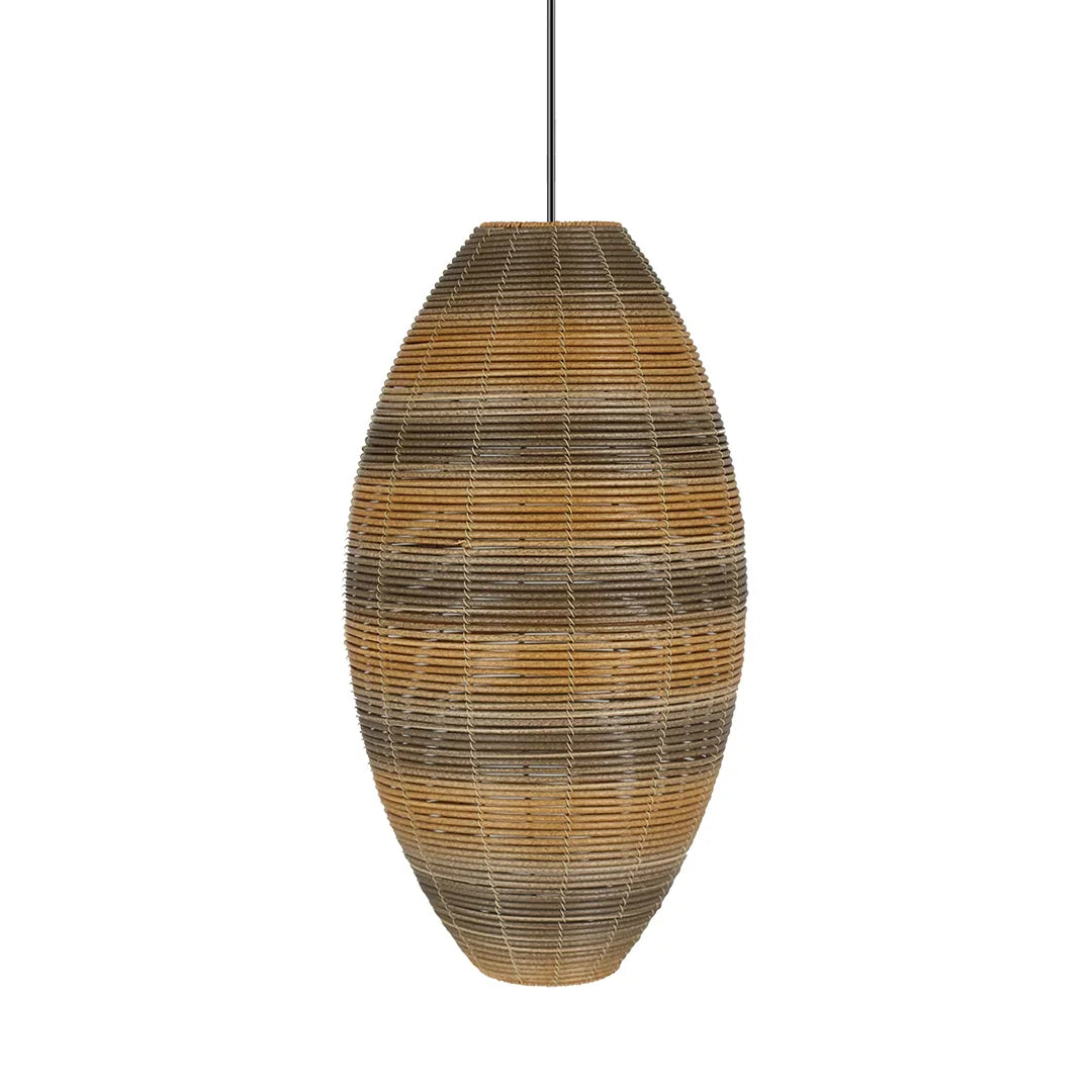 The Lighting Club pendant light Breeza Cocoon Woven Pendant Light PEN300 BK/RATTAN 6007226090734
