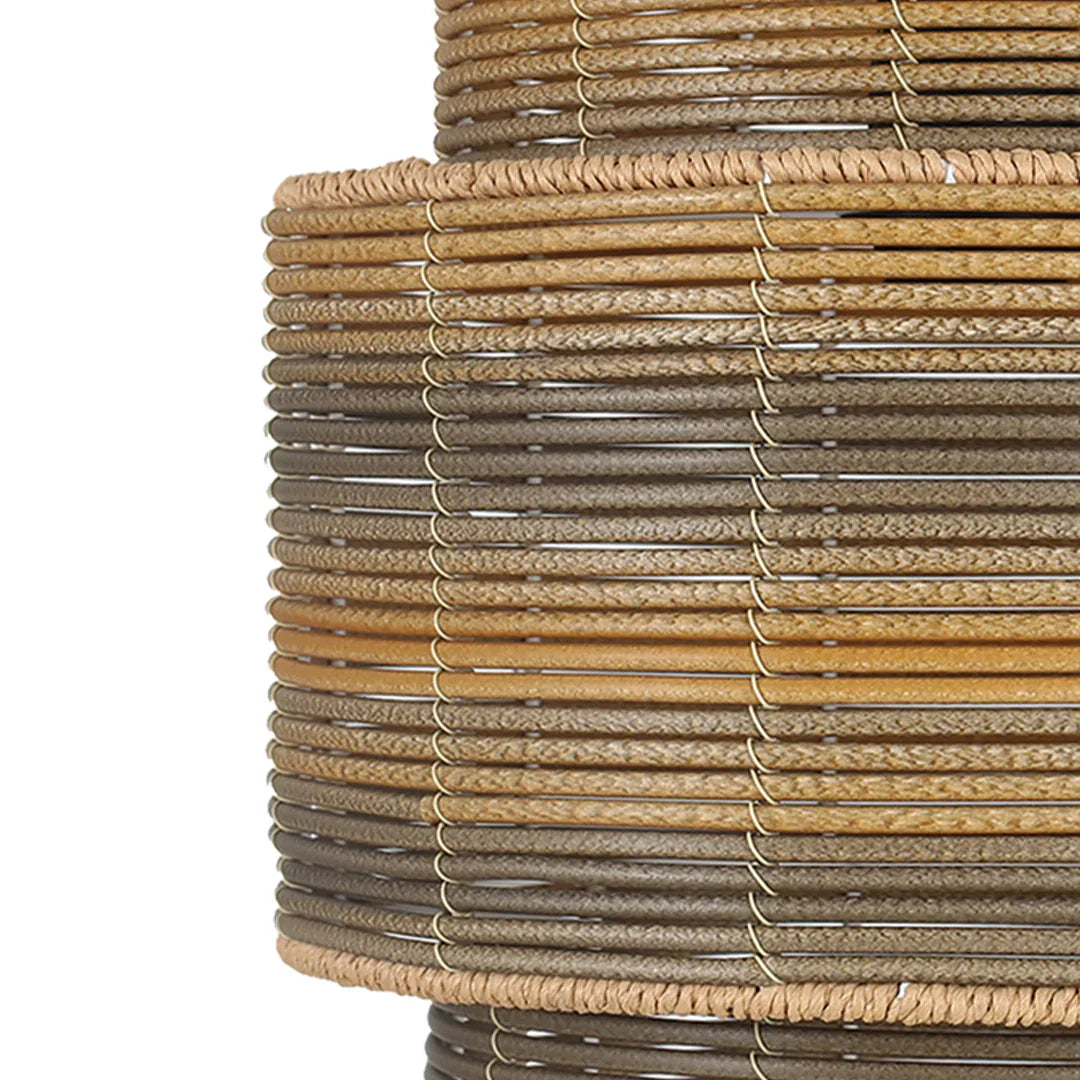 The Lighting Club pendant light Breeza Tower Woven Pendant Light PEN301 BK/RATTAN 6007226090741
