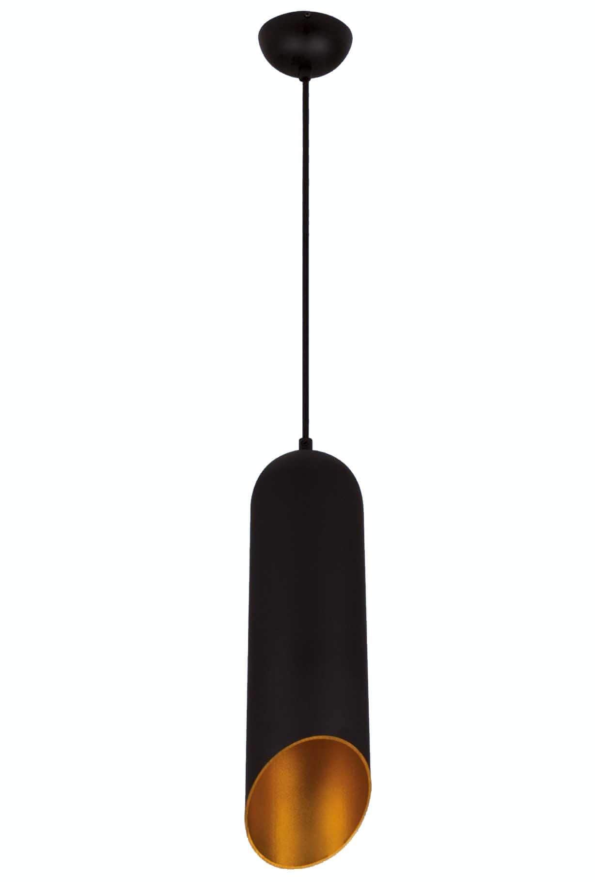 The Lighting Club Flute Pendant Black and Gold