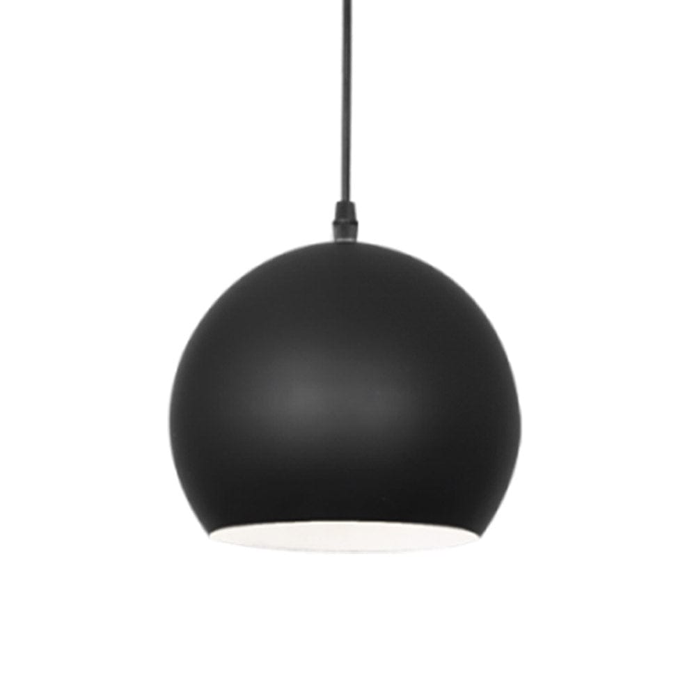The Lighting Club Pendant Lights Black Sierra Metal Pendant Light Black | White PEN442/1 BLACK 6007226051162