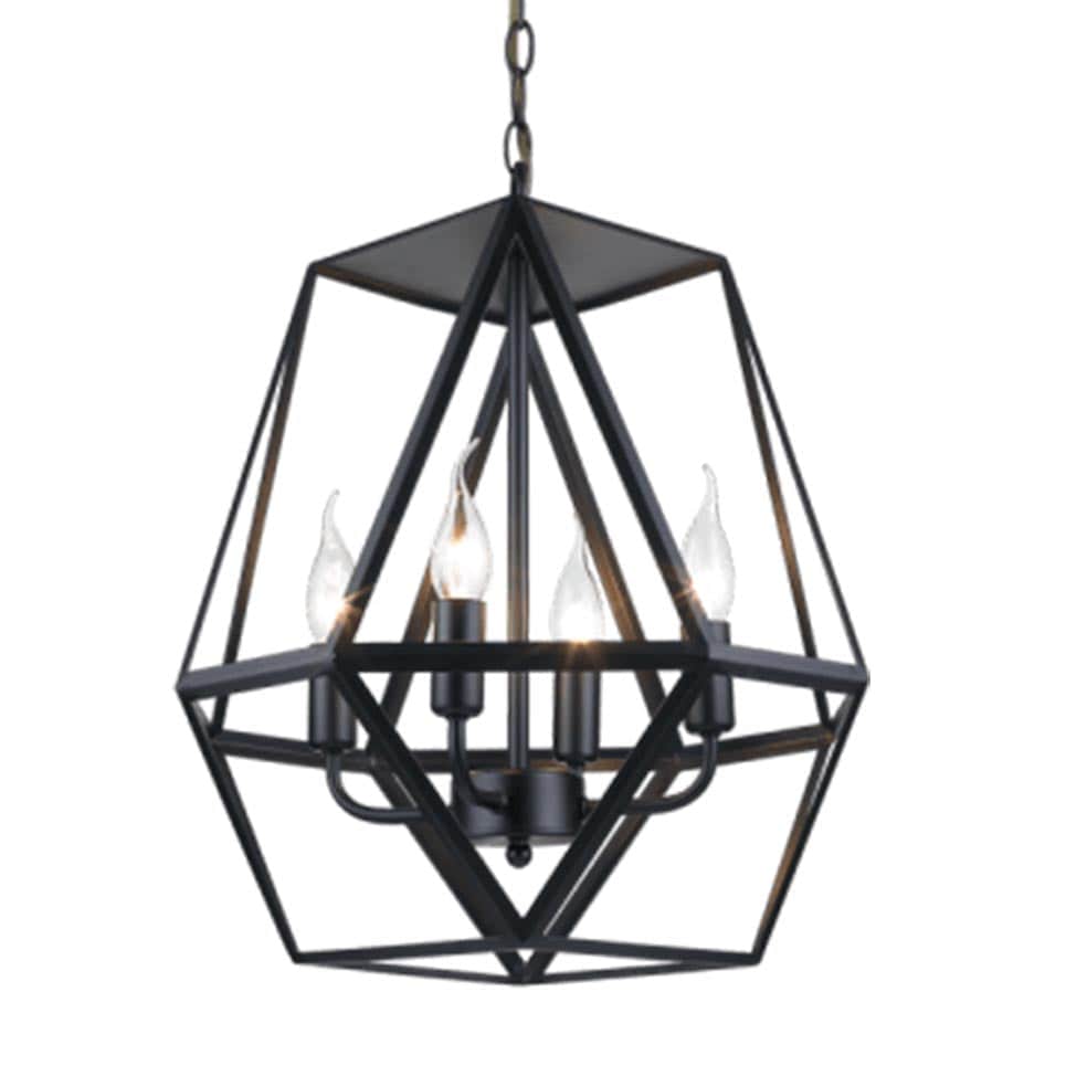 The Lighting Club Ceiling Light Rudi Chandelier Light Fitting PEN528/4 BLACK 6007226058864