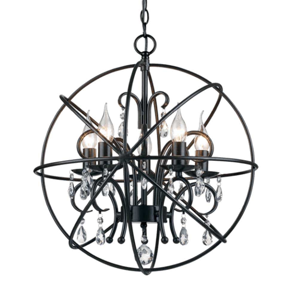 The Lighting Club Sorco 5 Chandelier Light PEN529/5 BLACK 6007226058871