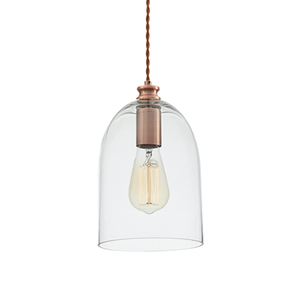The Lighting Club Lighting Fixtures Copper P with Clear Glass Bell PEN534 CLEAR 6007226059762