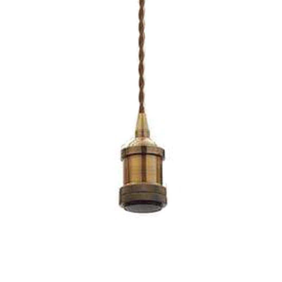 The Lighting Club Pendant Brushed Antique Lamp Holder Pendant Light PEN540 BROWN 6007226059823