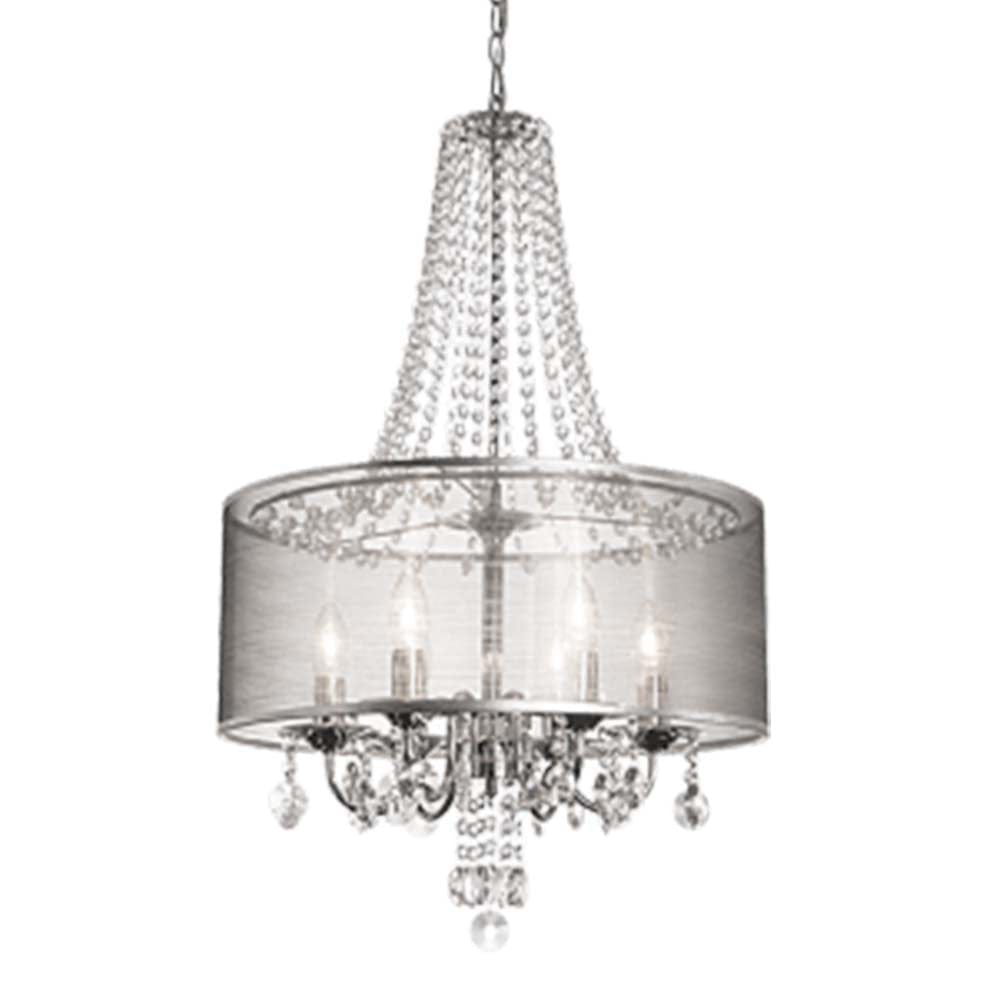 The Lighting Club Pendant Charade Pendant Light with Crystals and Transparent Silver Shade PEN549 CRYSTAL 6007226059953