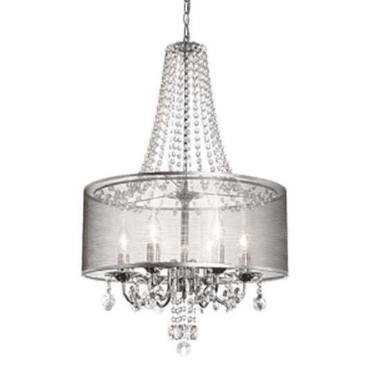 The Lighting Club Pendant Charade Pendant Light with Crystals and Transparent Silver Shade PEN549 CRYSTAL 6007226059953