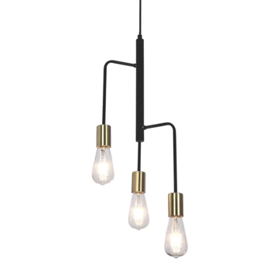 The Lighting Club Ceiling Light Fixtures 3 Light Cascade Pendant Light PEN563/3 BLACK 6007226075717