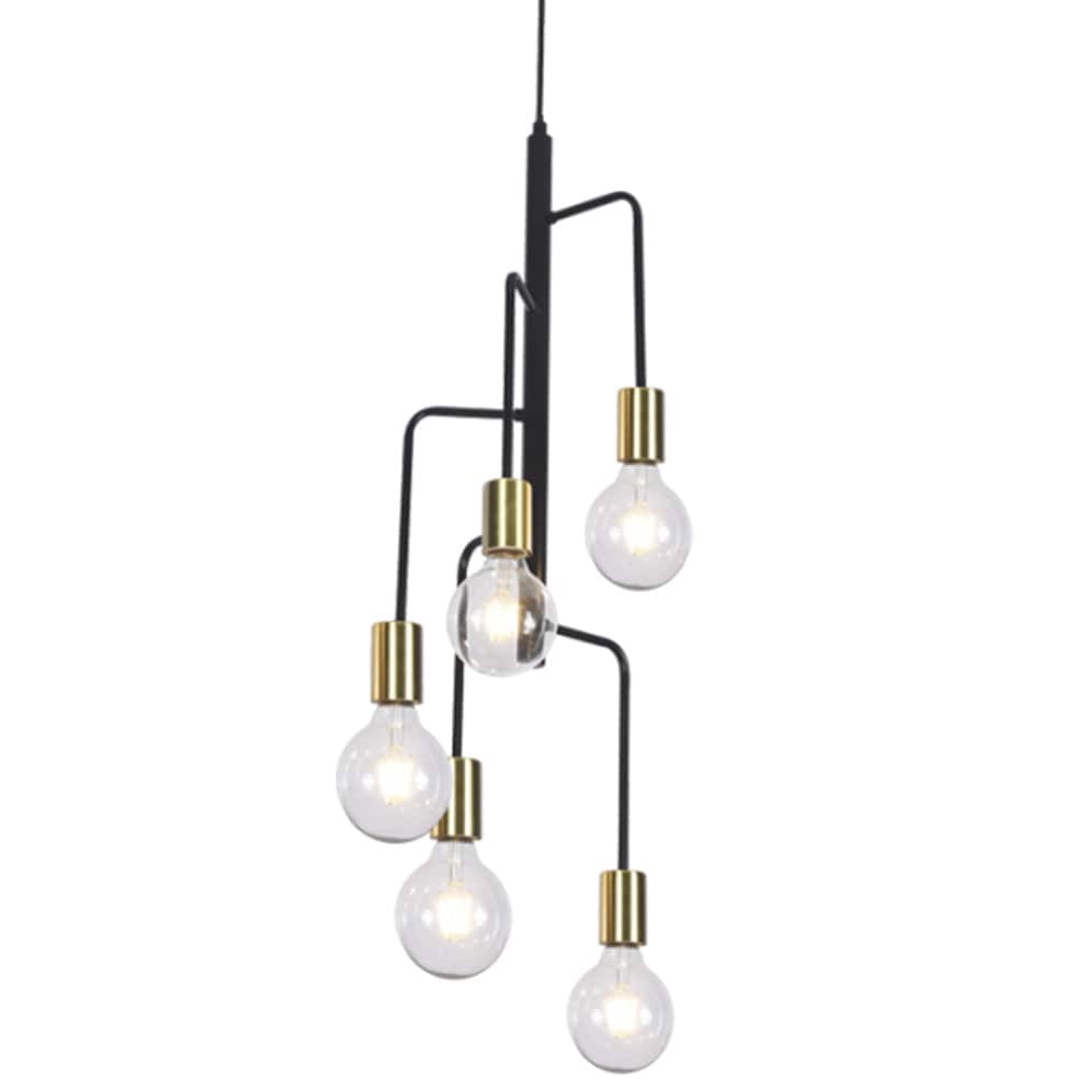 The Lighting Club Ceiling Light Fixtures 5 Light Cascade Pendant Light PEN564/5 BLACK 6007226075724