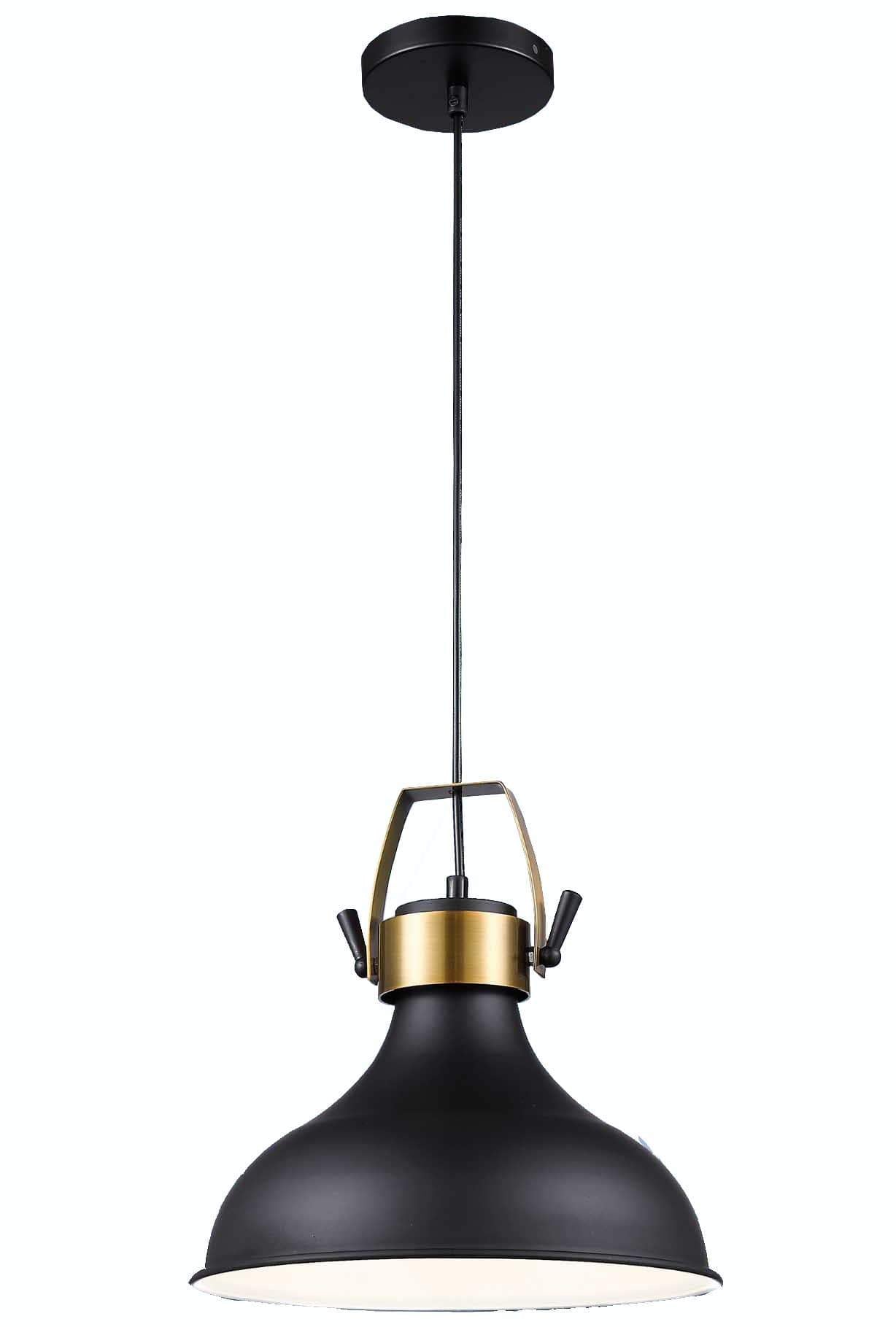 The Lighting Club Urban Dome Pendant Gold and Matt Black