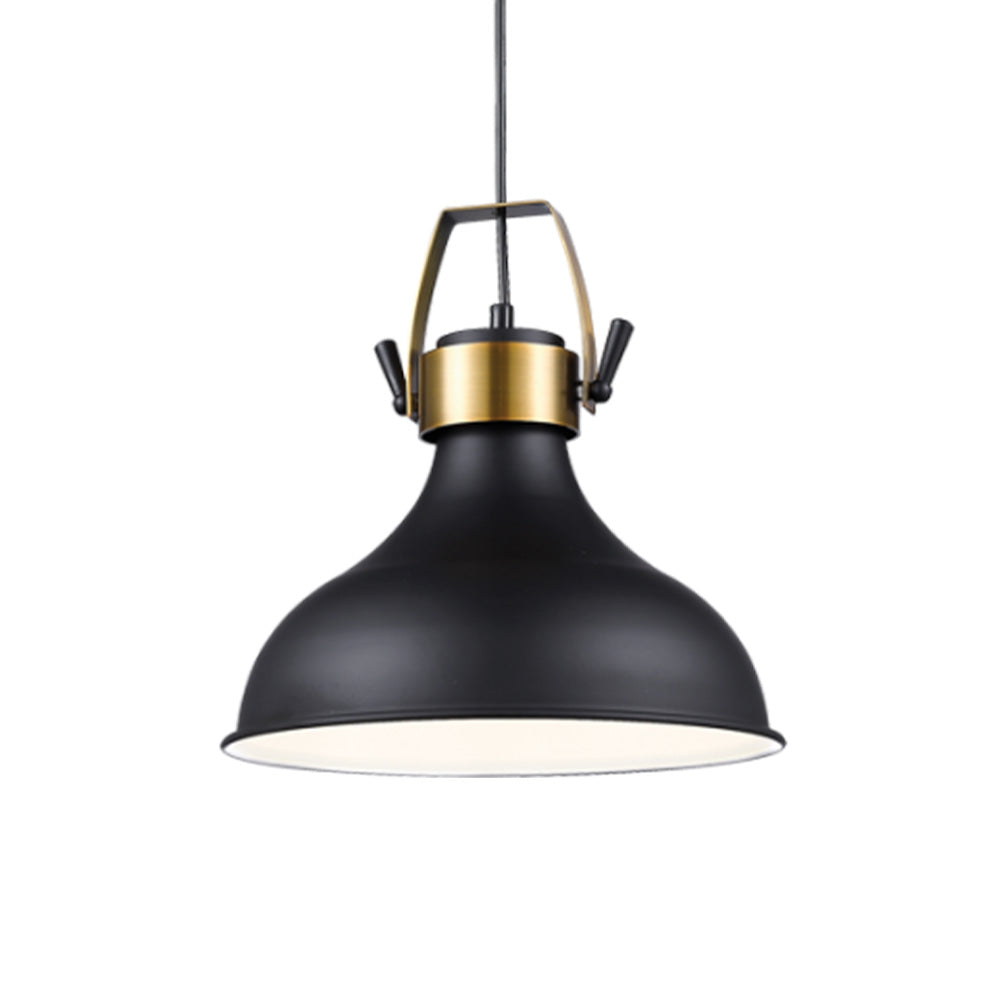 The Lighting Club Ceiling Light Fixtures Urban Dome Pendant Light Gold and Matt Black PEN591 BLACK 6007226066470