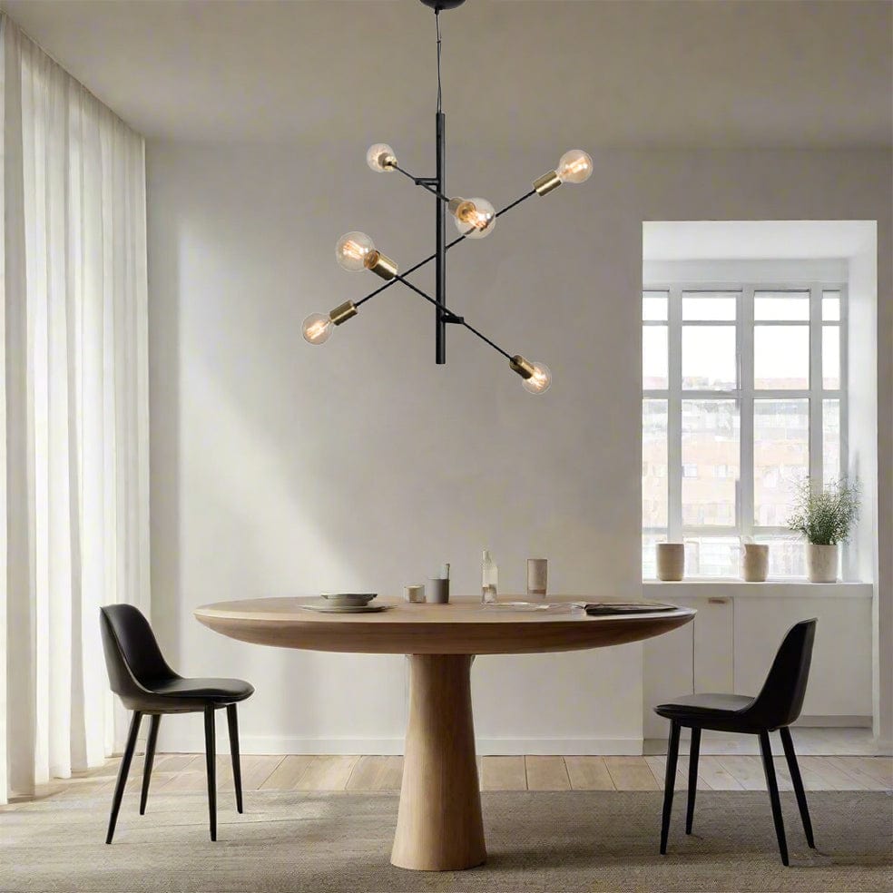 The Lighting Club Chandeliers Balance Pendant Light Black and Gold Metal PEN596 BLACK 6007226066944