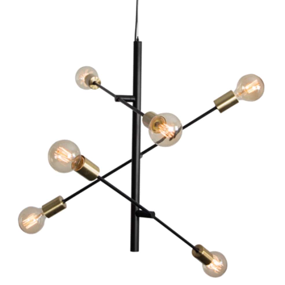The Lighting Club Chandeliers Balance Pendant Light Black and Gold Metal PEN596 BLACK 6007226066944