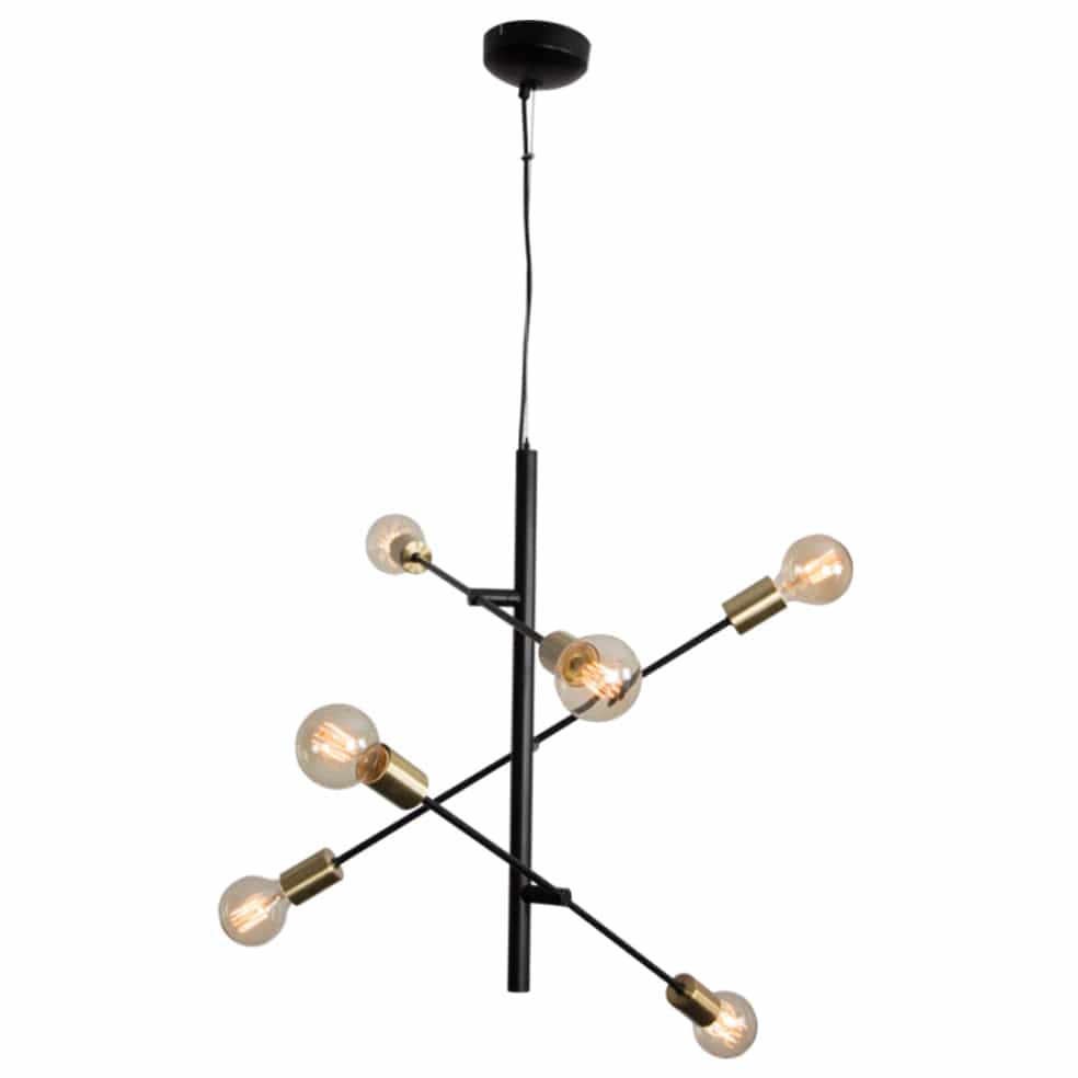 The Lighting Club Chandeliers Balance Pendant Light Black and Gold Metal PEN596 BLACK 6007226066944