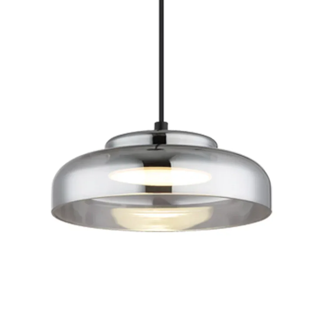 The Lighting Club pendant light Volta Metal and Glass LED Pendant Light - Smoke PEN616 BLACK 6007226090321