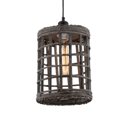 The Lighting Club Lighting Cage Rattan Pendant Light PEN642 RATTAN 6007226071115