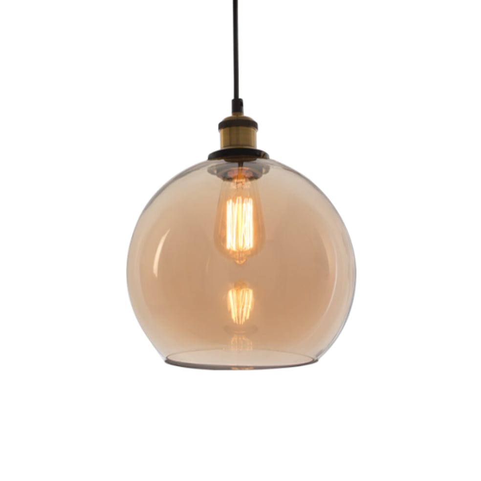 The Lighting Club lighting Amber Spheroid Glass Pendant Light Smoke | Amber PEN695 AMBER 6007226071863