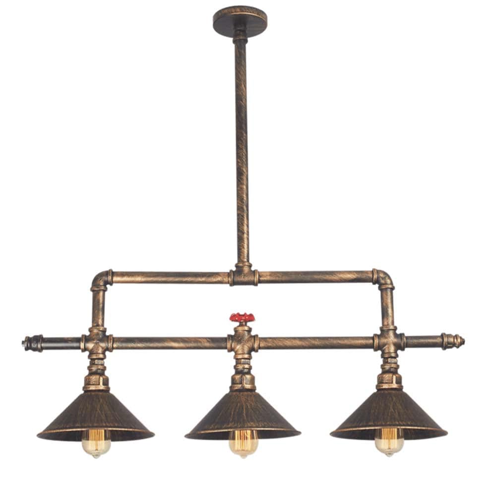 The Lighting Club Pendant Piper 3 Light Chandelier PEN726/3 BK/GD 6007226062038