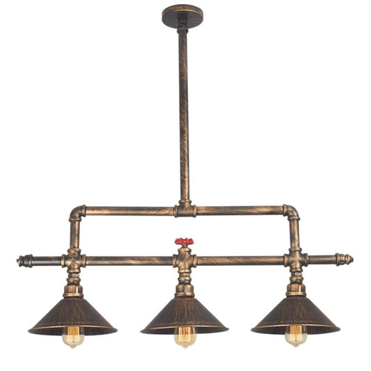 The Lighting Club Pendant Piper 3 Light Chandelier PEN726/3 BK/GD 6007226062038