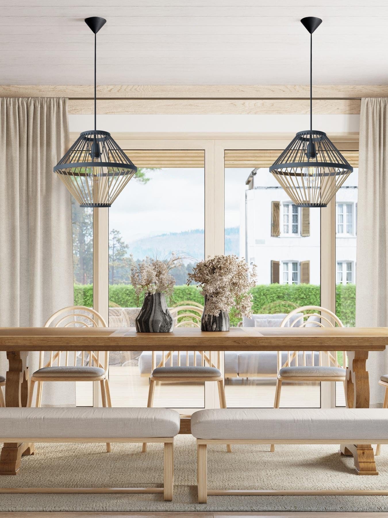 The Lighting Club Ceiling Light Fixtures Island Lantern Pendant Light PEN808 BAMBOO 6007226080551