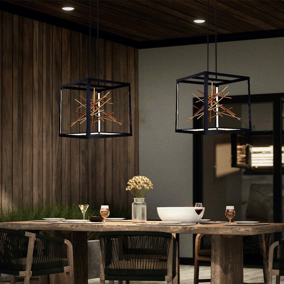 The Lighting Club Pendant Stellar Metal Pendant Light | Black and Gold PEN817 BLACK 6007226082579