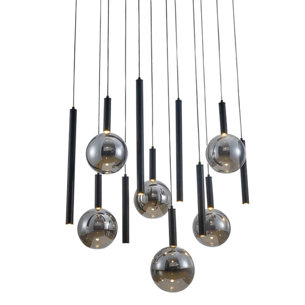 The Lighting Club pendant light Talos Cascade Pendant Light - Smoke PEN824/12 BK/SMOKE 6007226092387