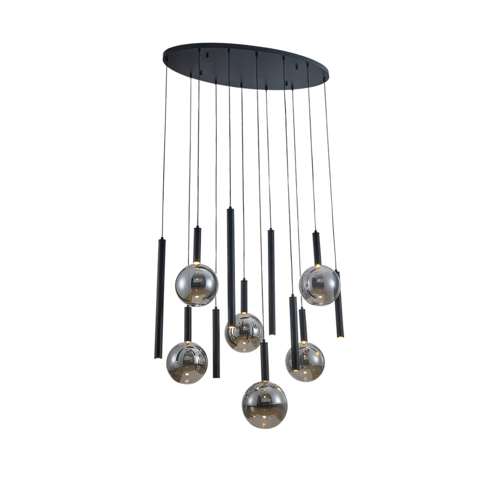 The Lighting Club pendant light Talos Cascade Pendant Light - Smoke PEN824/12 BK/SMOKE 6007226092387