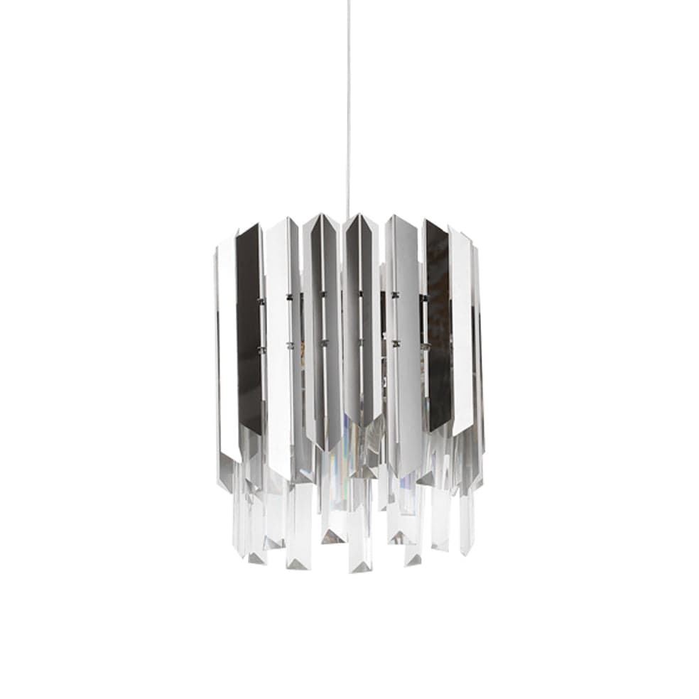The Lighting Club Pendant Chrome Xylo Gold or Polished Steel Crystal Glass Pendant Light PEN841 CHROME 6007226083125