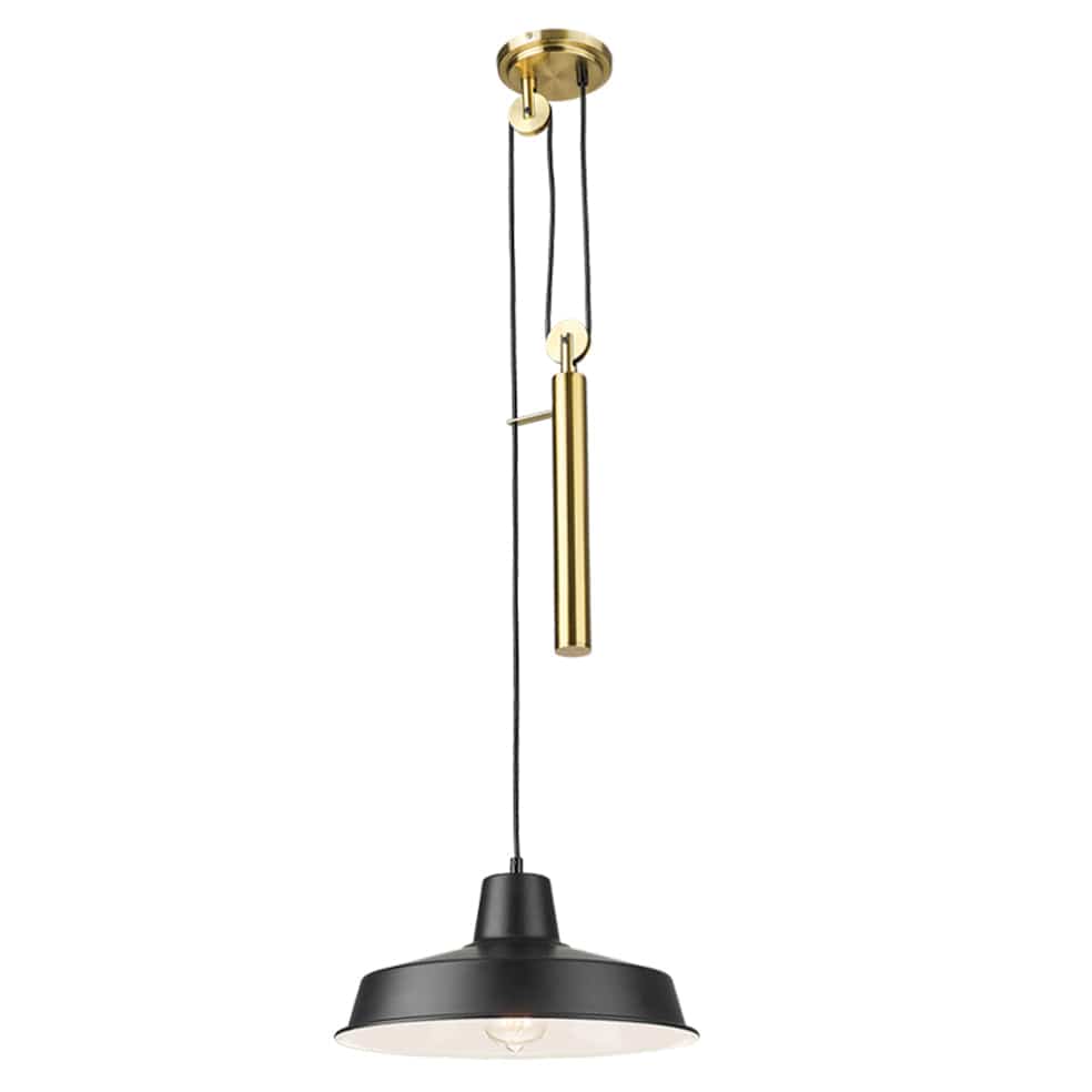 The Lighting Club Pendant Cassie Metal Pendant Light | Antique and Black PEN872 BRASS/BLACK 6007226085518