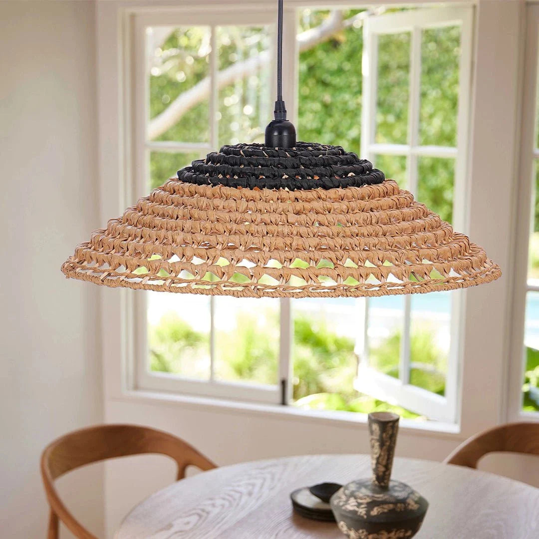 The Lighting Club pendant light Havana Two - Tone Woven Pendant Light PEN882 NATURAL 6007226088915