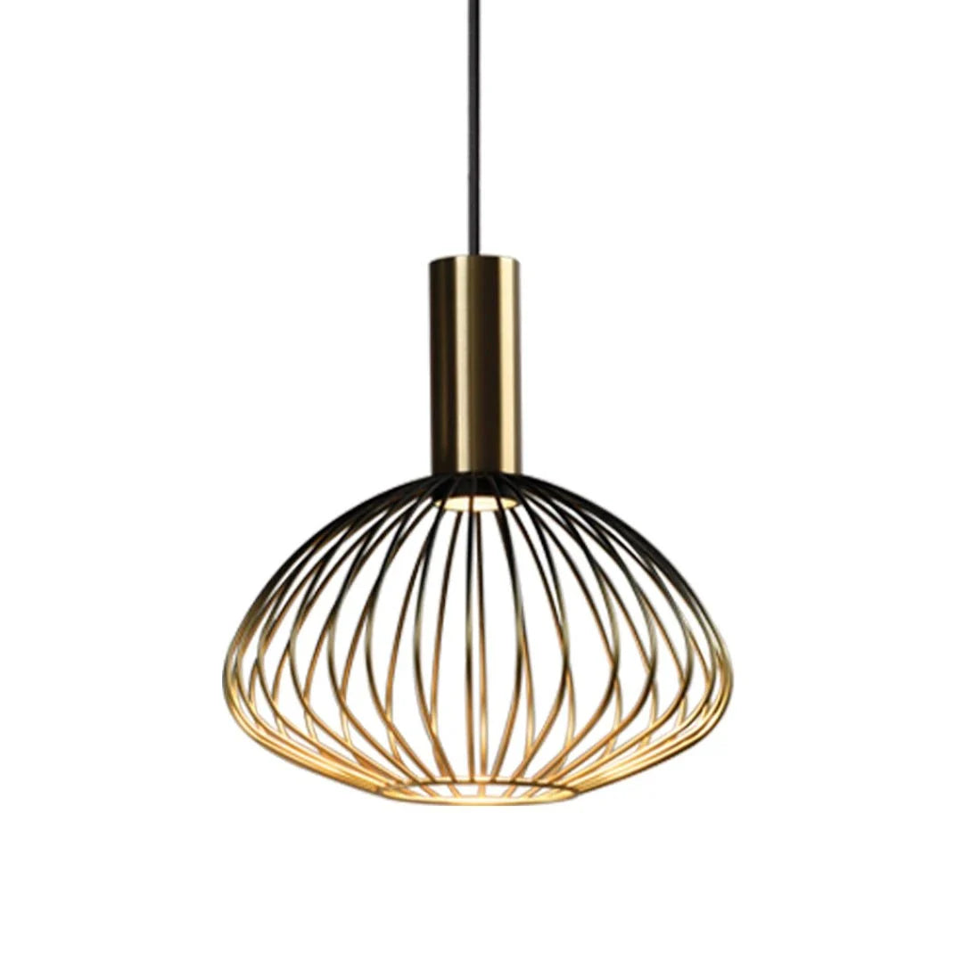 The Lighting Club pendant light Gilded Metal Wire Cage Pendant - Gold PEN896 GOLD 6007226090017