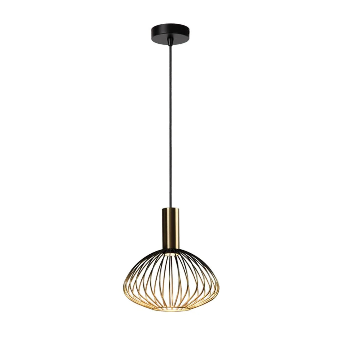 The Lighting Club pendant light Gilded Metal Wire Cage Pendant - Gold PEN896 GOLD 6007226090017