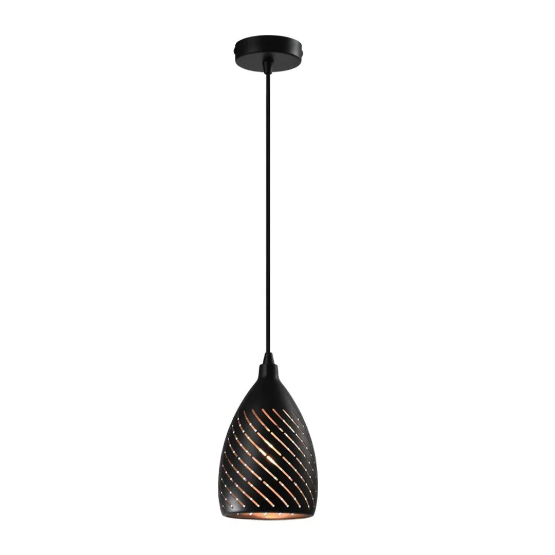 The Lighting Club pendant light Vortex Perforated Metal Pendant Light - Black PEN897 BLACK 6007226090024