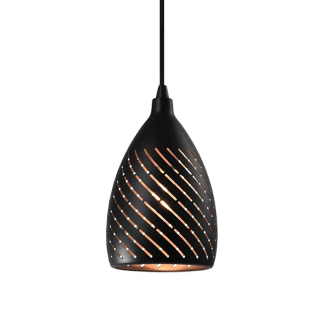 The Lighting Club pendant light Vortex Perforated Metal Pendant Light - Black PEN897 BLACK 6007226090024