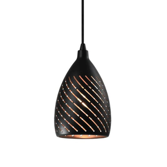 The Lighting Club pendant light Vortex Perforated Metal Pendant Light - Black PEN897 BLACK 6007226090024