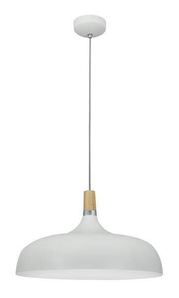 The Lighting Club Pendant White & Wood Contemporary Pendant