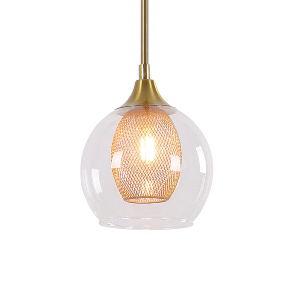 The Lighting Club Pendant Lights Fabiana Metal and Glass Pendant Light Gold PEN914/1 GOLD 6007226088458