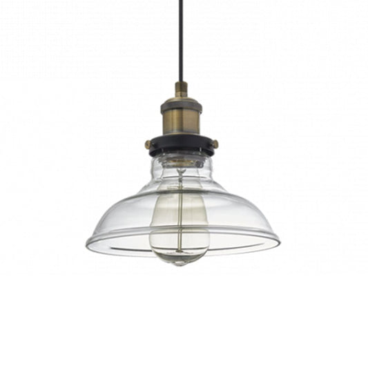 The Lighting Club Pendant Lights Ariana Metal and Glass Pendant Light Antique Brass PEN919 CLEAR 6007226061222