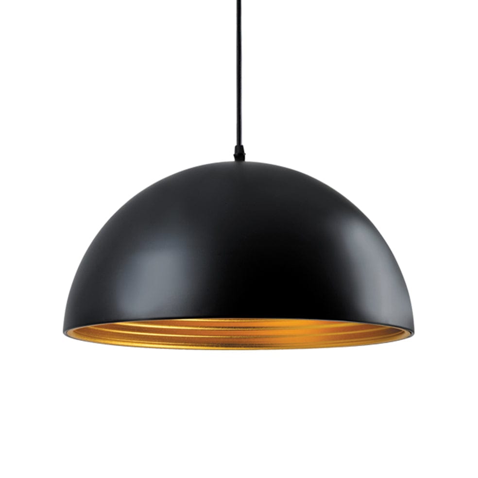 The Lighting Club Pendant Lights Barley Metal Dome Pendant Light Black PEN937 BLACK 6007226087376