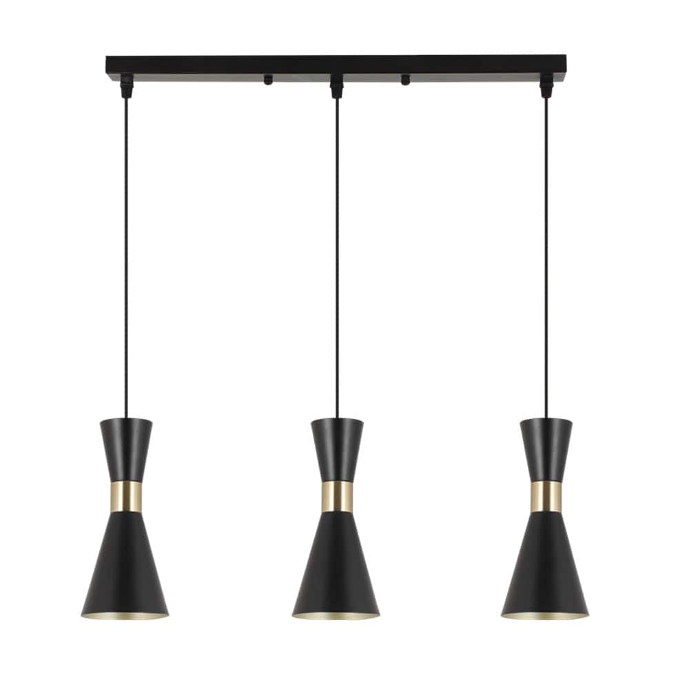 The Lighting Club Pendant Lights Larissa Metal Trio Pendant Light Black PEN941/3 BLACK 6007226087413