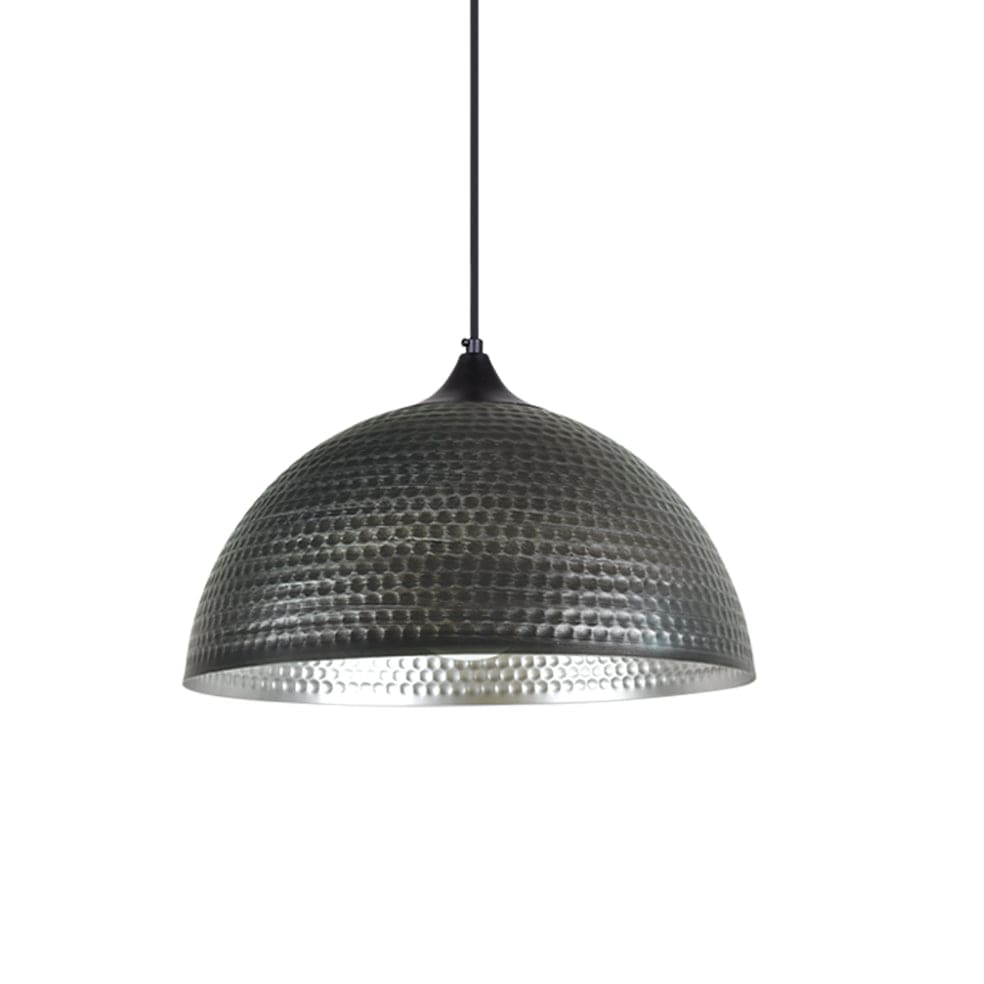 The Lighting Club Pendant Lights Antique Silver Rin Metal Dome Pendant Light in Antique Brass | Antique SIlver PEN942 SL/AQ 6007226088625