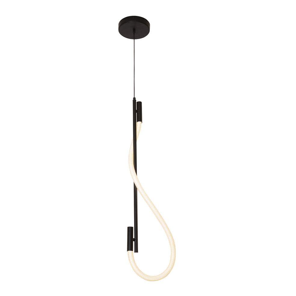 The Lighting Club Pendant Lights Whirl Vertical Metal LED Pendant Light Black PEN951 LED 6007226087512