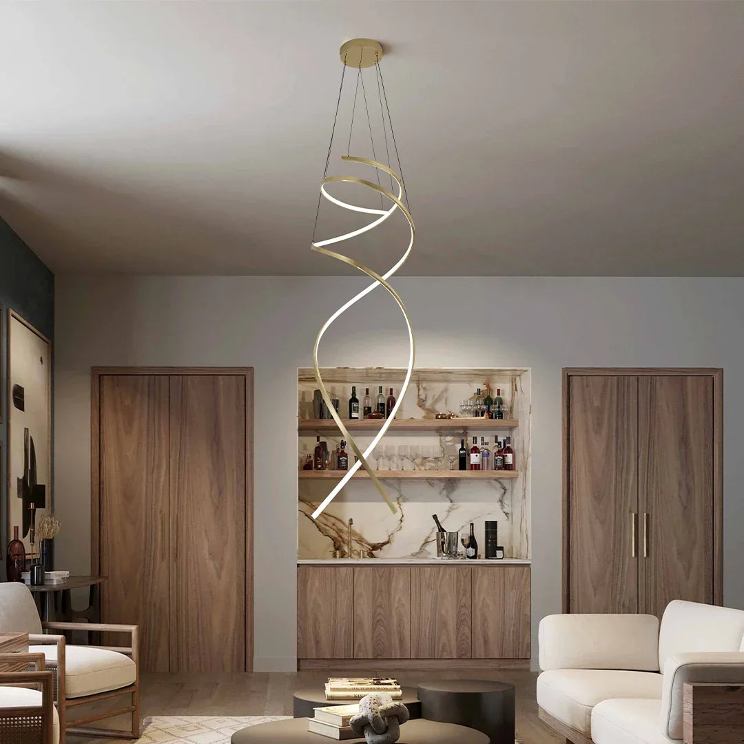 The Lighting Club pendant light Verve Orbital Metal and Acrylic LED Pendant Light PEN965 GOLD 6007226088045
