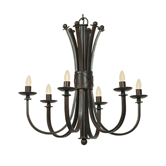The Lighting Club Chandeliers Bali Metal 6 Chandelier Light Antique Bronze RCH61 6009513024644